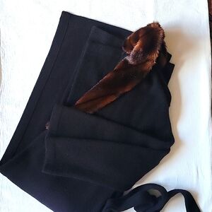 Womens Ralph Lauren Cashmere/Wool Car Coat with Fur Collar